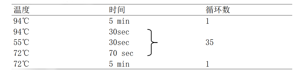 肉毒梭菌E/F型毒素基因PCR檢測試劑盒PCR反應(yīng)程序